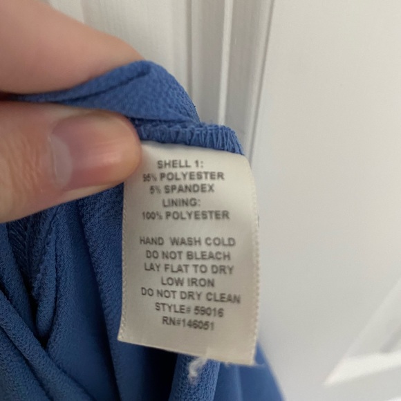 Monteau | Midi Blue Dress with Ruching SIZE: Medium - Picture 6 of 7